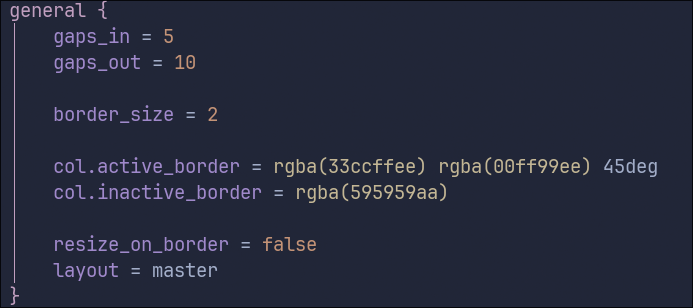 Konfigurasi Hyprland - Section general